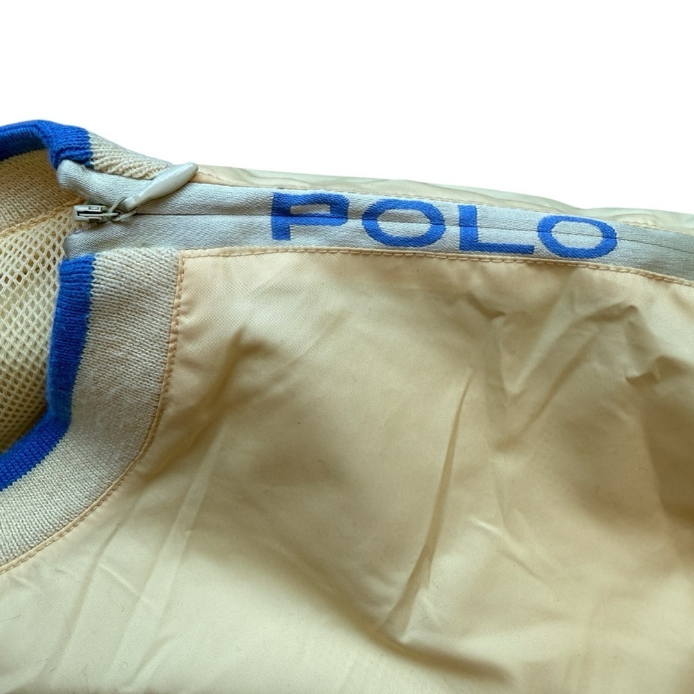 VTG! 90’s Polo Golf Ralph Lauren Windbreaker Jacket Mens 2XL Yellow 1/4 Zip Pony - Picture 4 of 10
